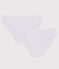 Confezione da 2 slip bambina traforati in cotone biologico variante 1