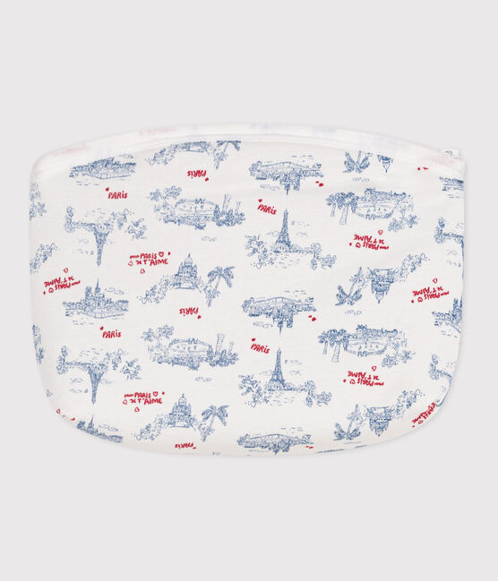 Pochette in cotone con motivi Parigi neonato bianco MARSHMALLOW/bianco MULTICO