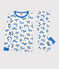 Pigiama snugfit animali bambino in cotone bianco MARSHMALLOW/bianco MULTICO