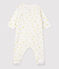 Tutina pigiama bebè in cotone biologico bianco MARSHMALLOW/ ORGE