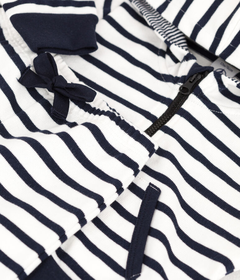 Set due pezzi righe alla marinara bio beb&egrave; bianco/blu