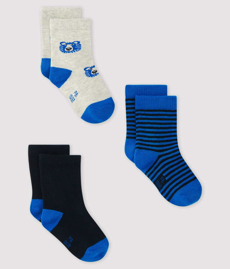 Confezione da 3 paia di calzini beb&egrave; multicolore