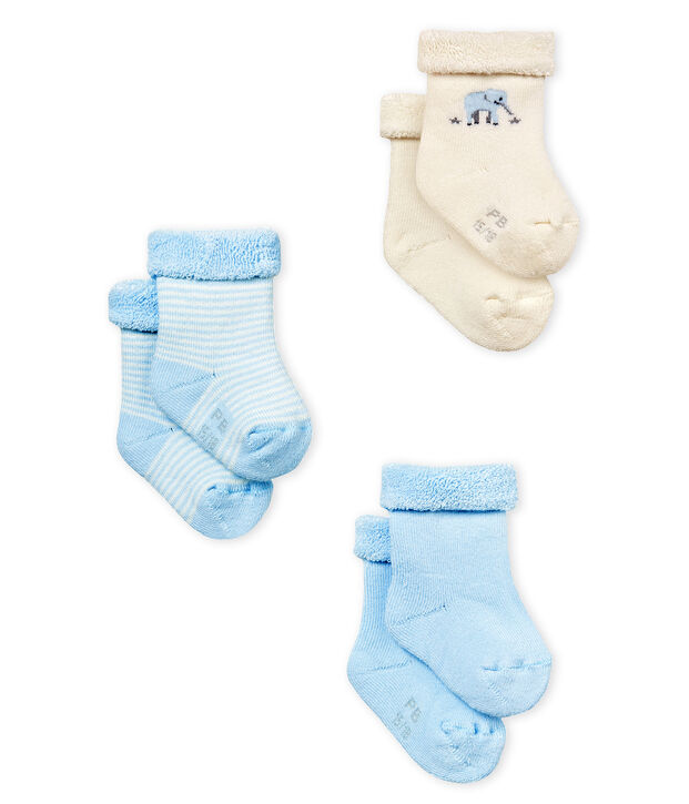 Lotto da 3 paia di calzini beb&egrave; unisex multicolore