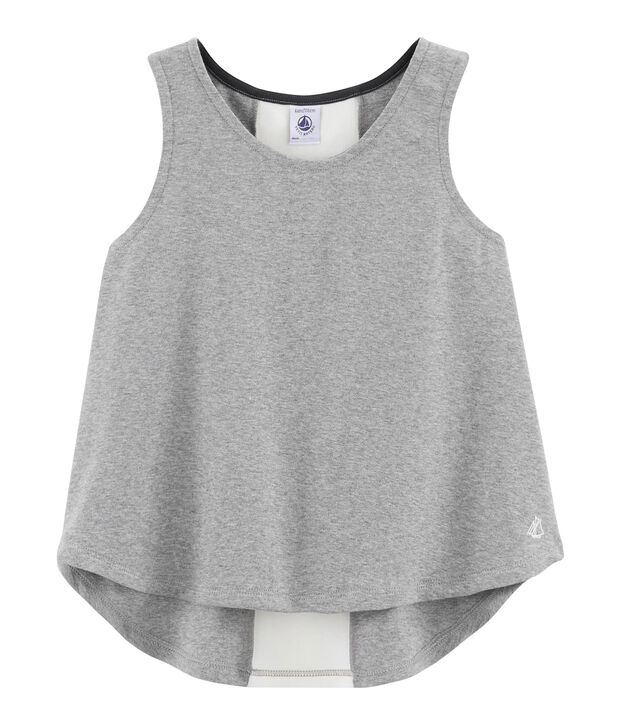 Canottiera sportiva bambina grigio