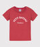 T-shirt stampata in cotone bambino rosa PAPI