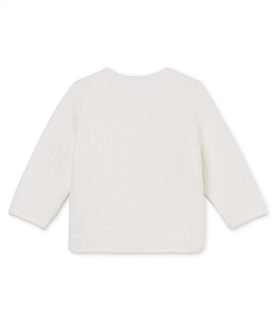 Cardigan in tubique trapuntato neonata bianco MARSHMALLOW