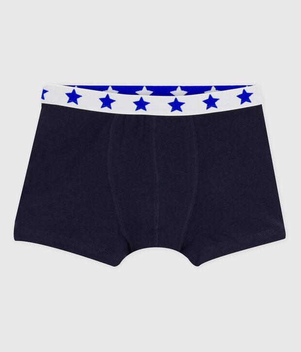Boxer bambino cotone blu
