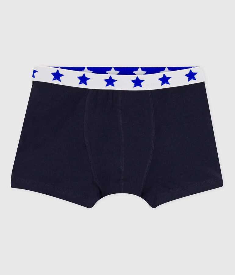 Boxer bambino cotone blu