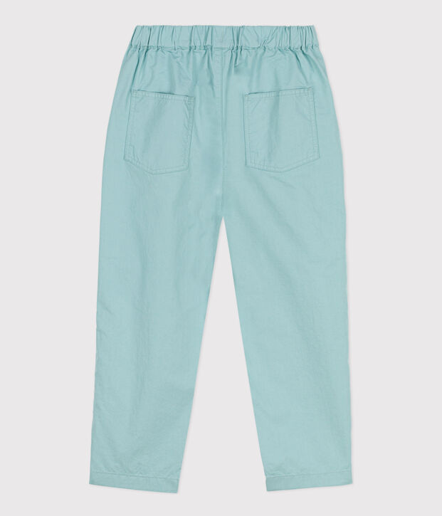 Pantaloni ampi in serge di cotone bambino verde