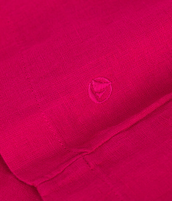 Abito senza maniche in lino bambina rosa DELHI