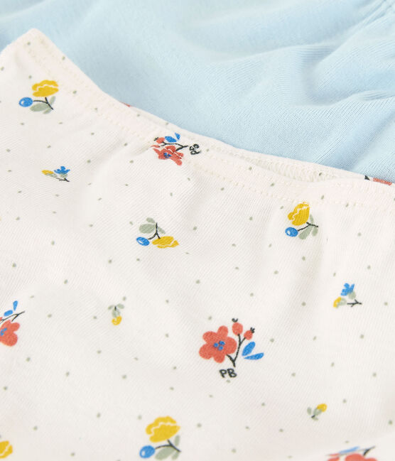 Confezione da 2 mutandine a fiori bambina in cotone variante 1