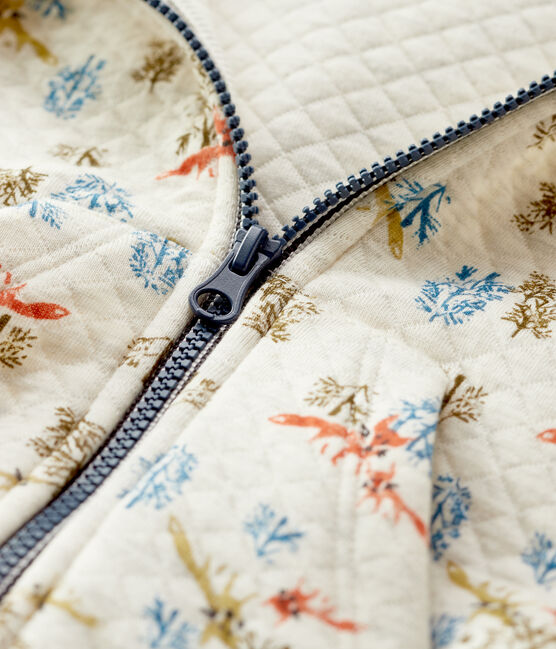 Cardigan trapuntato bebè. beige MONTELIMAR/bianco MULTICO