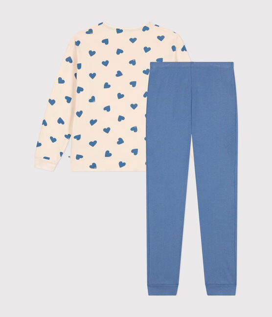 Pigiama bimateriale in cotone donna blu BEACH/ AVALANCHE