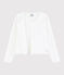 Cardigan tricot in cotone bambina bianco MARSHMALLOW
