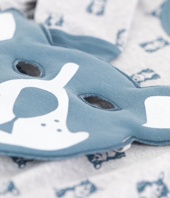 Pigiama di cotone bambino unisex con maschera e fantasia "cane"  grigio POUSSIERE/ ROVER