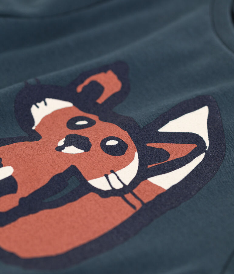 T-shirt a maniche lunghe in cotone bambino unisex grigio