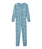 Tutina lunga bambina in cotone blu FONTAINE/bianco MARSHMALLOW