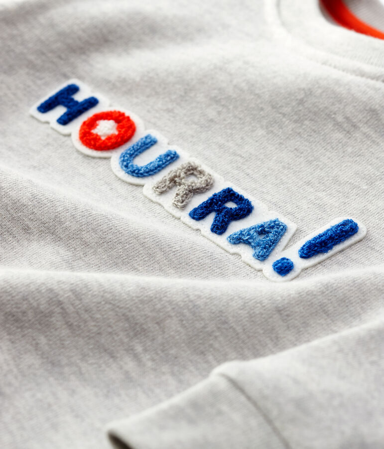 Felpa in molleton beb&egrave;. grigio