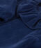 Blusa manica lunga bebè in velluto finissimo BLEU FONCE
