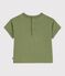 T-shirt a maniche corte in cotone con motivo gabbiano neonato verde OLIVINE