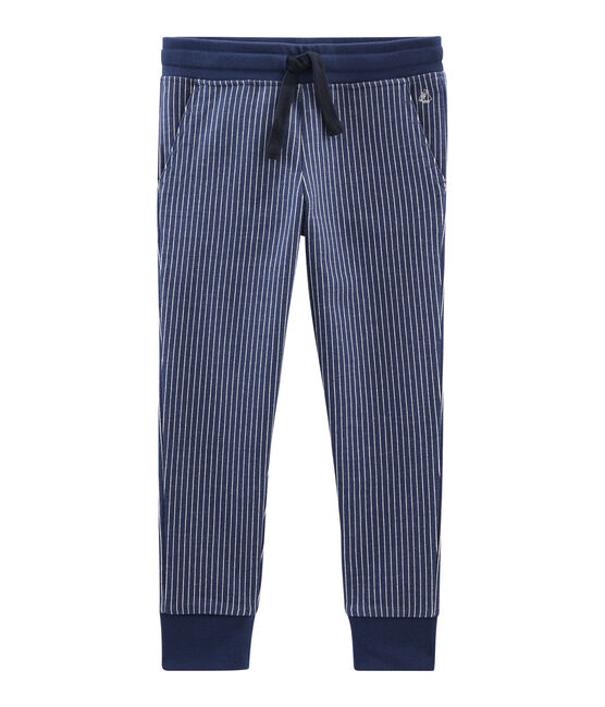 Pantalone in maglia da bambino blu SMOKING/bianco MARSHMALLOW