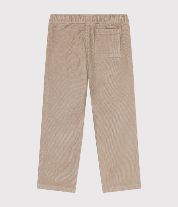 Pantaloni dritti in velluto bambino beige