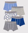 Confezione da 5 boxer bambino in cotone motivo Parigi variante 1
