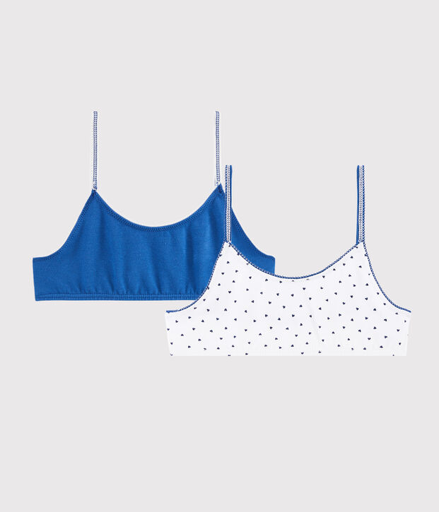 Confezione da 2 brassi&egrave;re cuoricini bambina multicolore