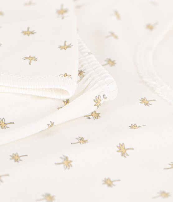 Pigiama in cotone con palme per bimbe bianco MARSHMALLOW/bianco MULTICO