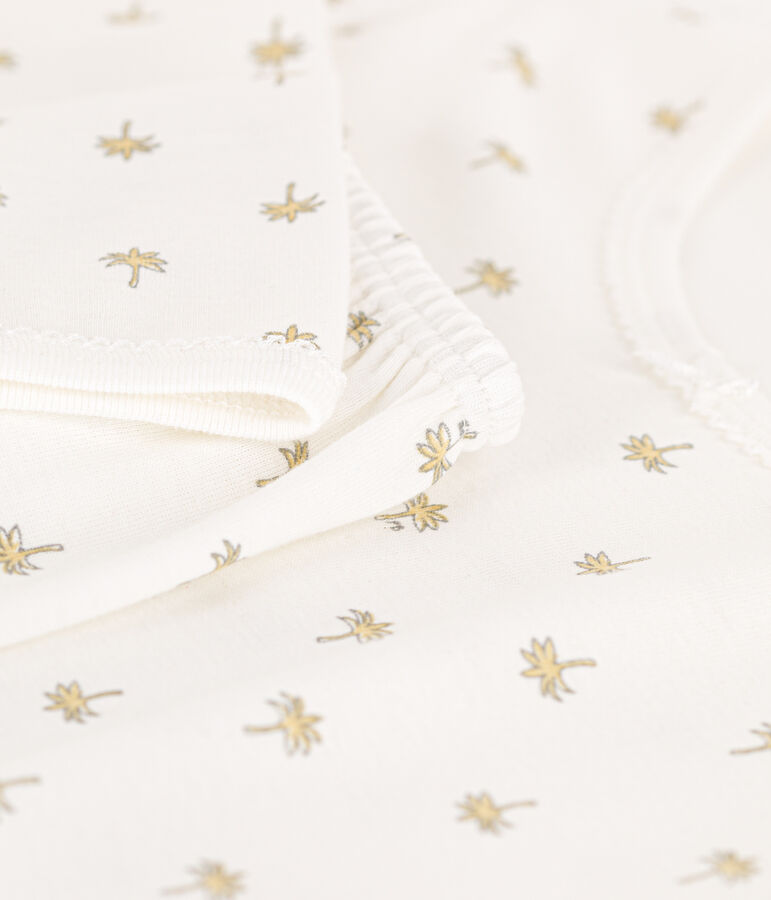 Pigiama in cotone con palme per bimbe bianco/multicolore