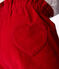 Shorts in velluto tinta unita neonata rosso TERKUIT