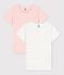 Confezione da 2 t-shirt bambina a maniche corte con stelline in cotone biologico variante 1