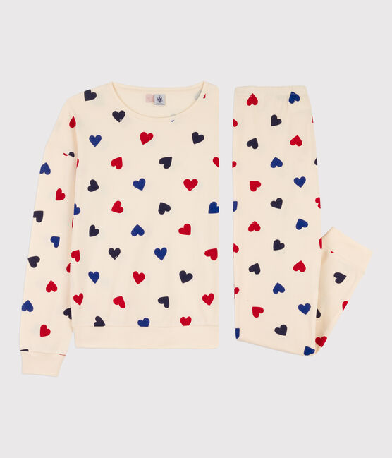 Pigiama cuore donna in cotone. bianco AVALANCHE/ MULTICO