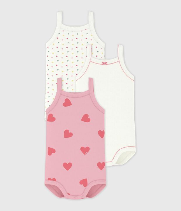 Set di body con spalline in cotone neonata multicolore