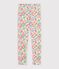 Leggings in cotone a fiori bambina bianco/multicolore