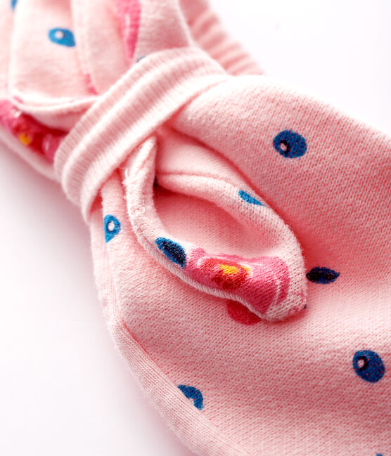 Fascia con fiocco bebè femmina rosa MINOIS/bianco MULTICO