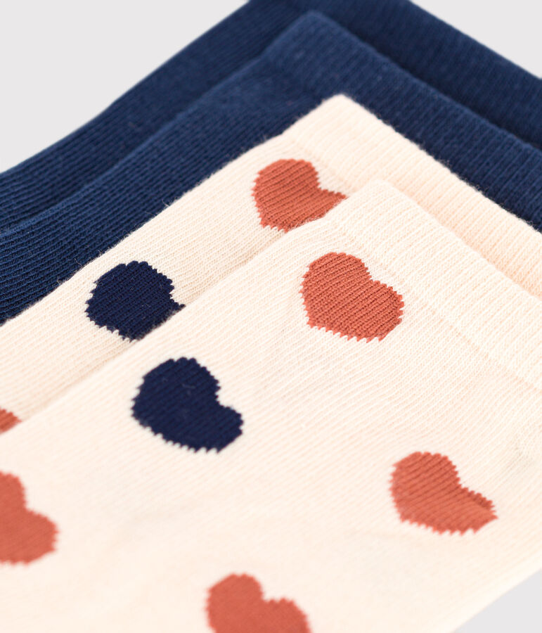 2 paia di calzini donna in cotone stampato multicolore