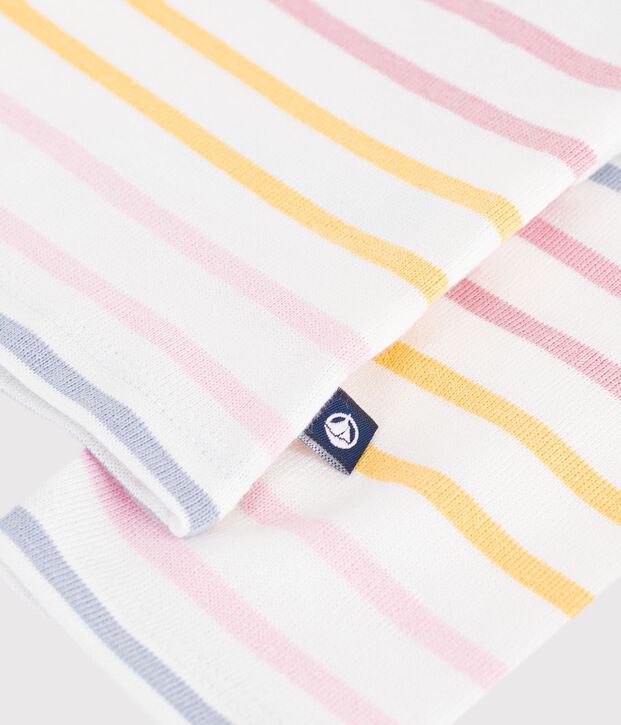 Marini&egrave;re in cotone neonato bianco/multicolore