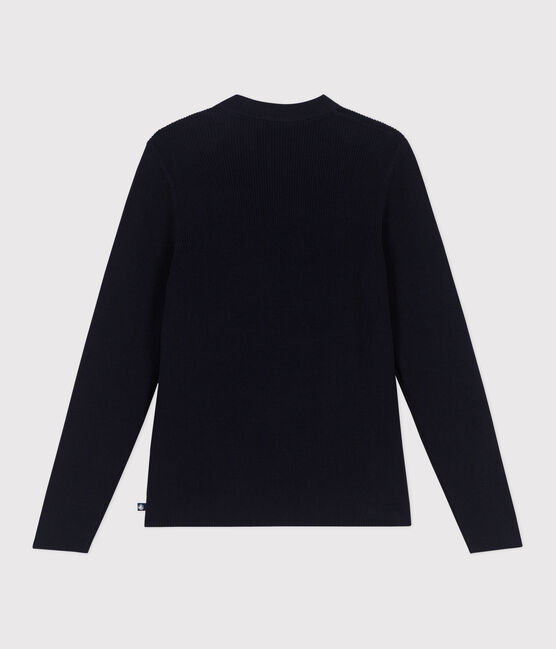 Pullover marinaro in cotone tinta unita donna blu SMOKING