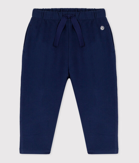 Pantaloni in tessuto felpato per neonati blu MEDIEVAL
