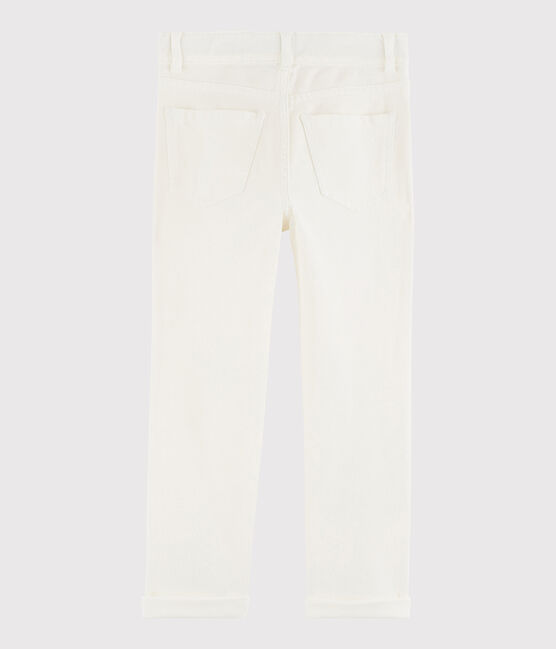 Pantaloni in serge bambino bianco MARSHMALLOW