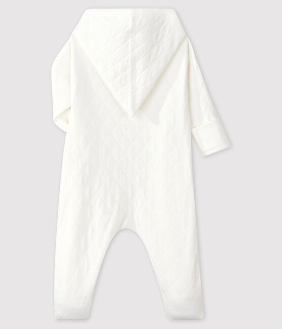 Tutina lunga bebè in tubique trapuntato bianco MARSHMALLOW