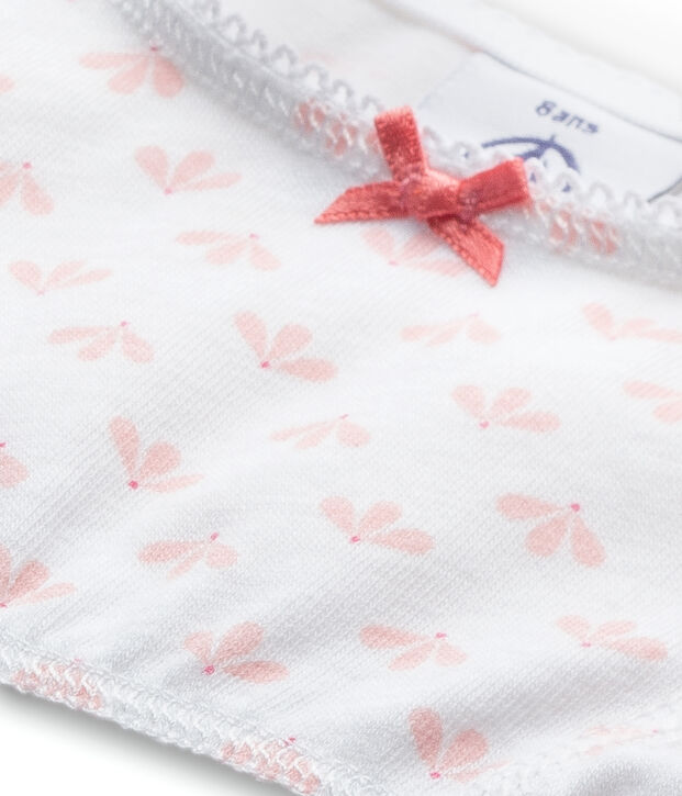 Brassi&egrave;re bambina stampata bianco/rosa/multicolore