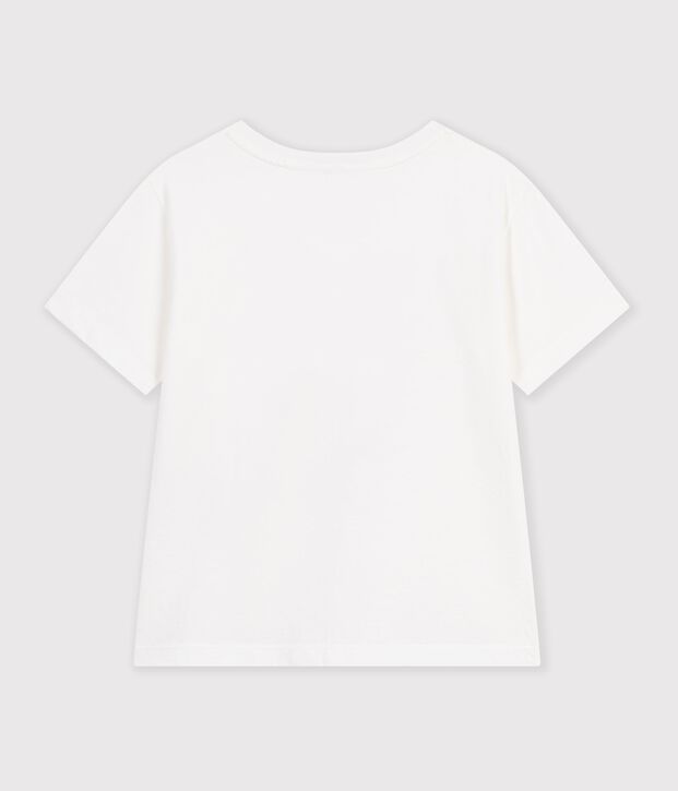 T-shirt stampata a maniche corte per bambini bianco