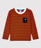 T-shirt bambino a maniche lunghe in cotone blu SMOKING/ CAROTTE