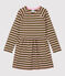 Abito bambina a maniche lunghe in cotone MILITARY/ CHARME BRILLANT
