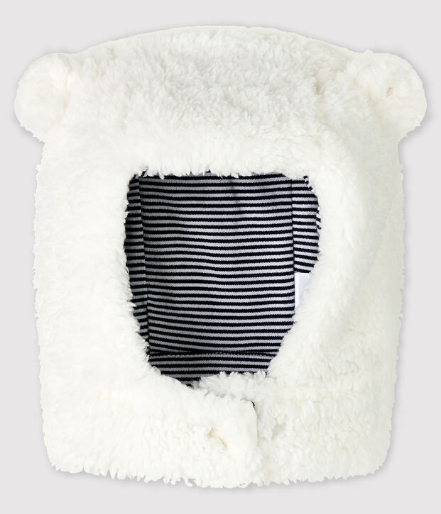 Cappello in sherpa beb&egrave; femmina/maschio bianco
