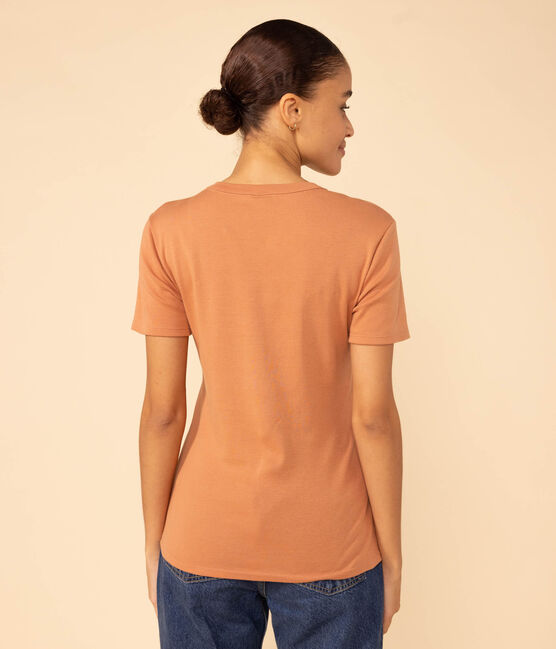 T-shirt L'ICONIQUE girocollo in cotone Donna rosa SIENNA