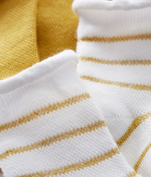 Confezione da 2 paia di calzini leggeri beb&egrave; femmina multicolore