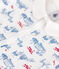 Tutina corta in cotone con colletto e stampa Parigi neonato bianco MARSHMALLOW/bianco MULTICO